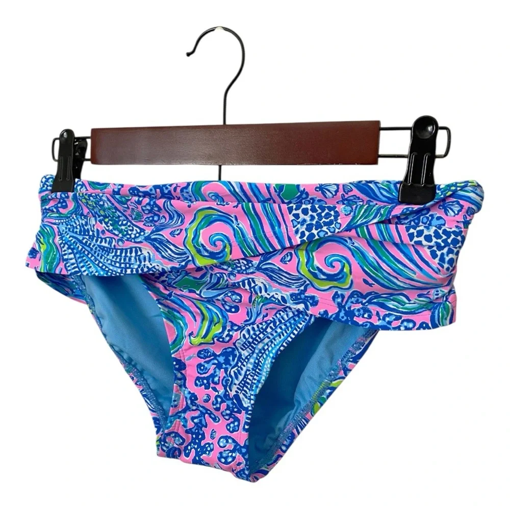 Lilly Pulitzer Lagoon Sarong Hipster Bottom Sz 0 Mermaid It Lilac Rose